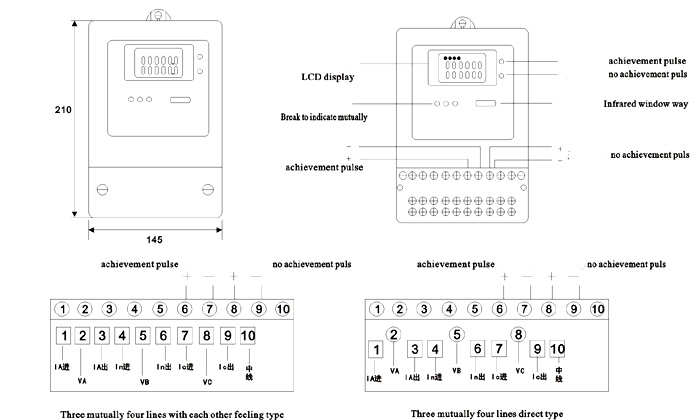 DTS169(Z) three-phase electronic combination meter 